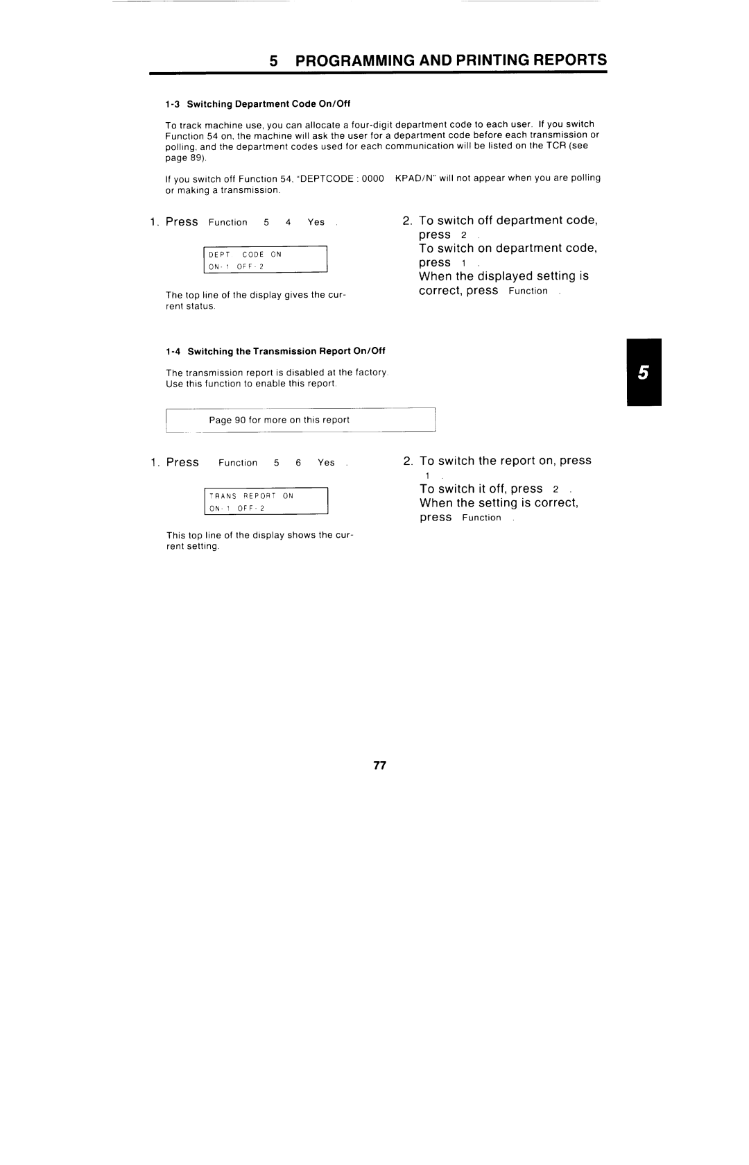 Ricoh FAX4000L manual Programming and Printing Reports 