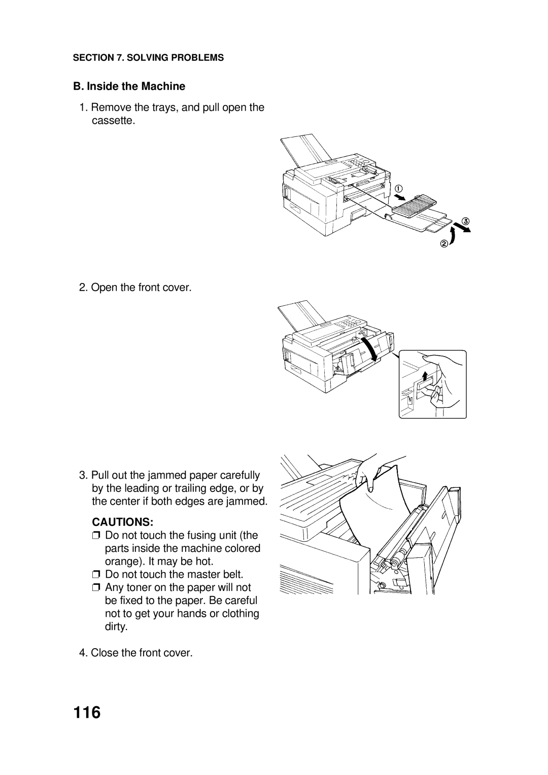 Ricoh FAX4500L manual 116, Inside the Machine 