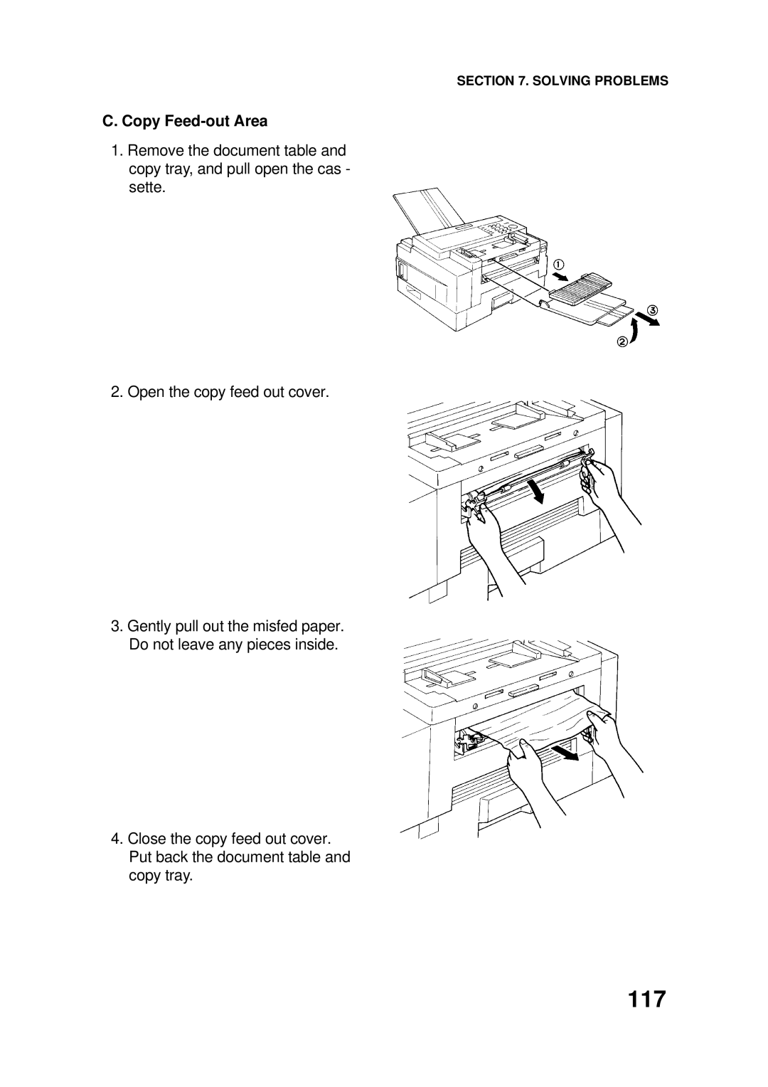 Ricoh FAX4500L manual 117, Copy Feed-out Area 