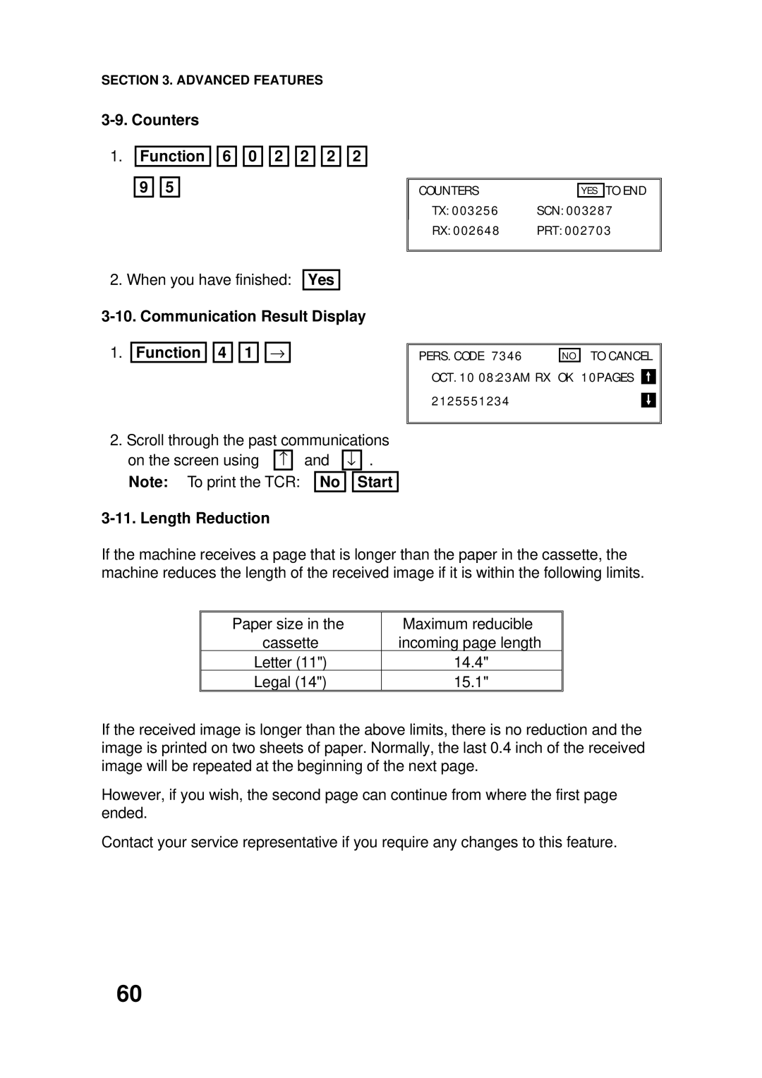 Ricoh FAX4500L manual Counters Function 6 0 2 2 2 2 9, Communication Result Display Function 4 1 → 