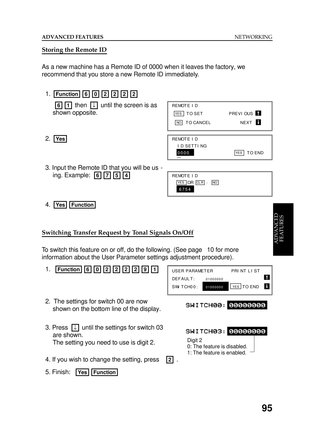 Ricoh FAX5600L manual Storing the Remote ID, Input the Remote ID that you will be us Ing. Example 6 7 5 