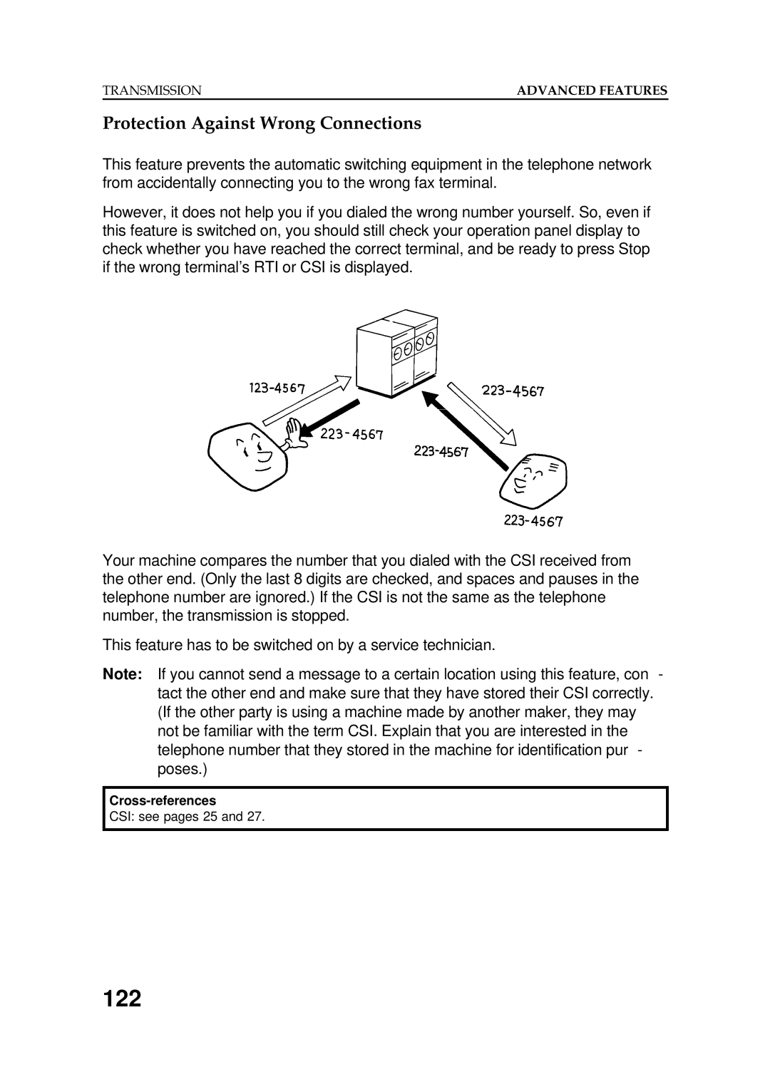 Ricoh FAX5600L manual 122, Protection Against Wrong Connections 