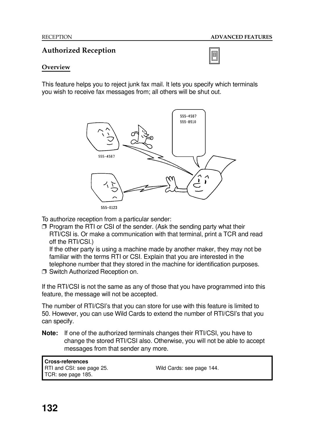 Ricoh FAX5600L manual 132, Authorized Reception 