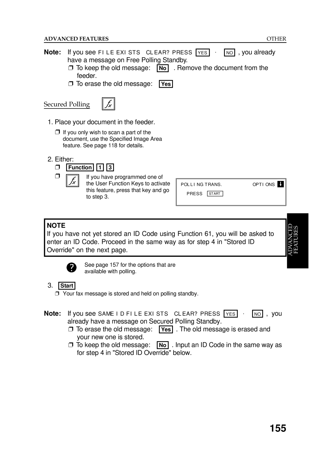 Ricoh FAX5600L manual 155, Either 