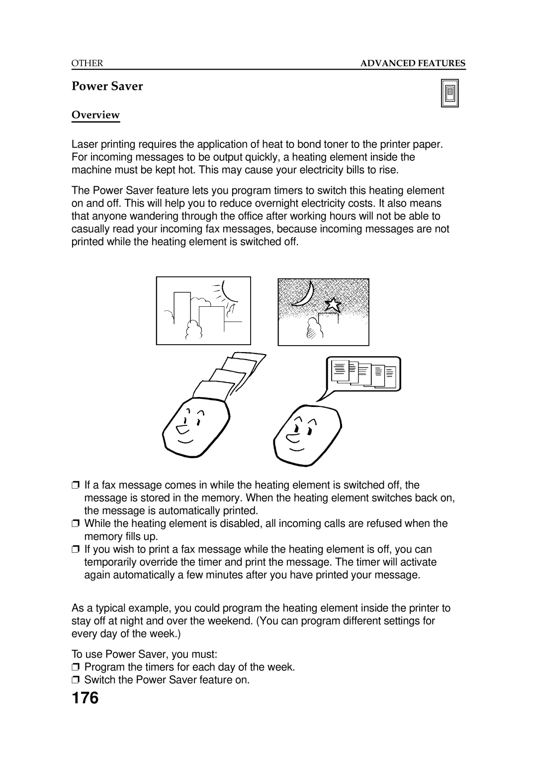 Ricoh FAX5600L manual 176, Power Saver 