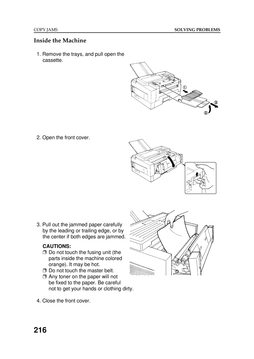 Ricoh FAX5600L manual 216, Inside the Machine 