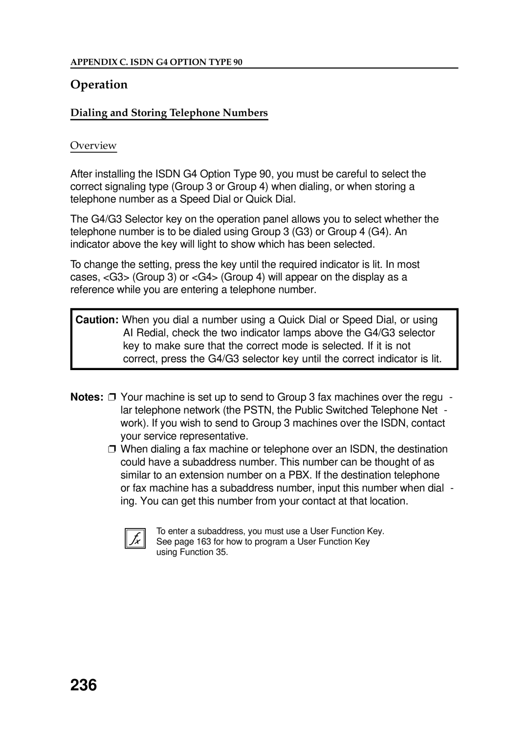 Ricoh FAX5600L manual 236, Dialing and Storing Telephone Numbers 