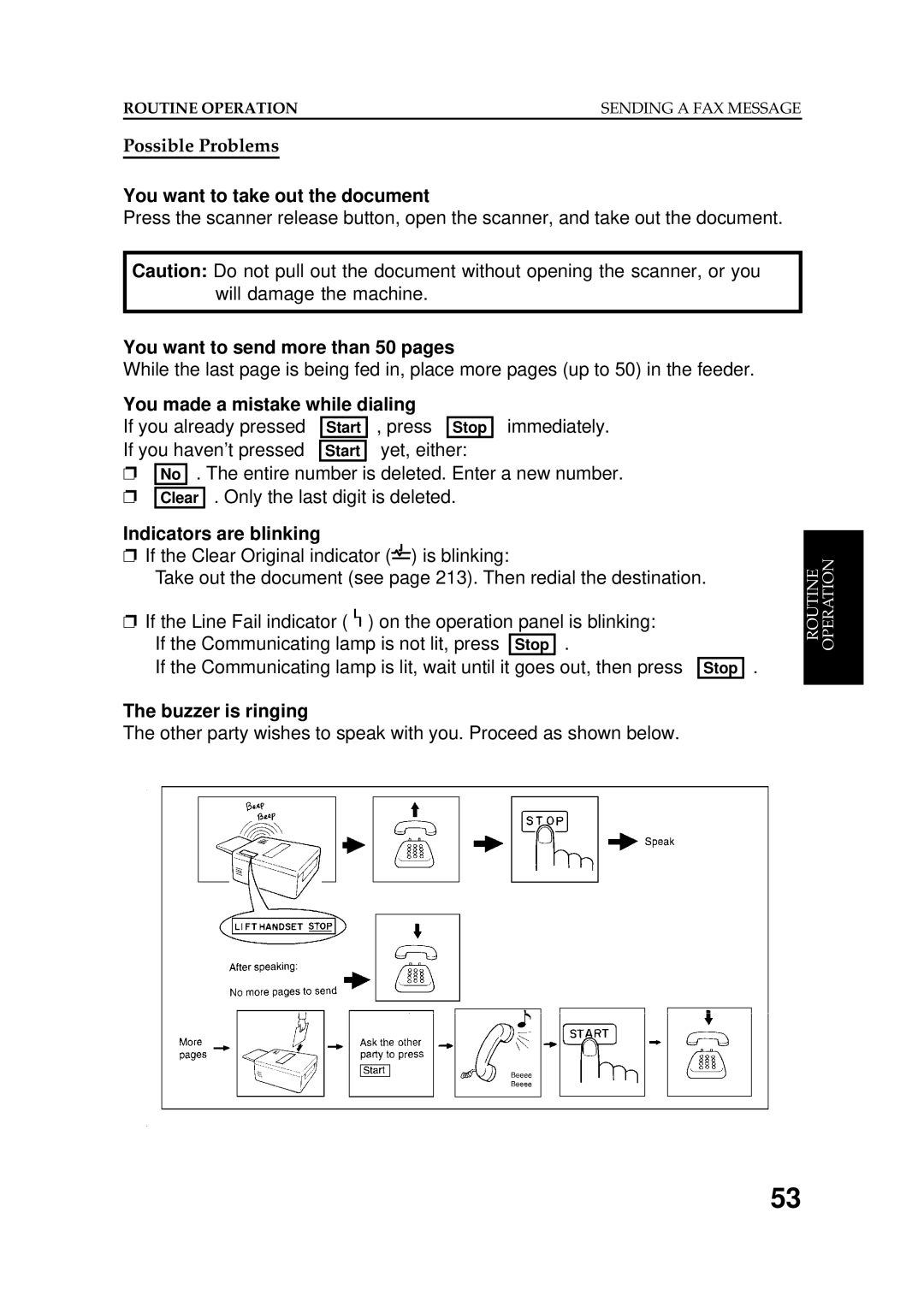 Ricoh FAX5600L manual Possible Problems, You made a mistake while dialing 