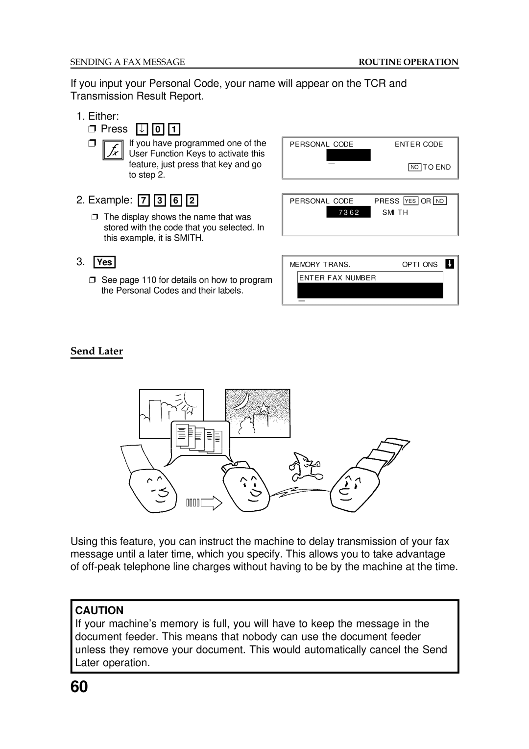 Ricoh FAX5600L manual Send Later, Example 7 3 6 