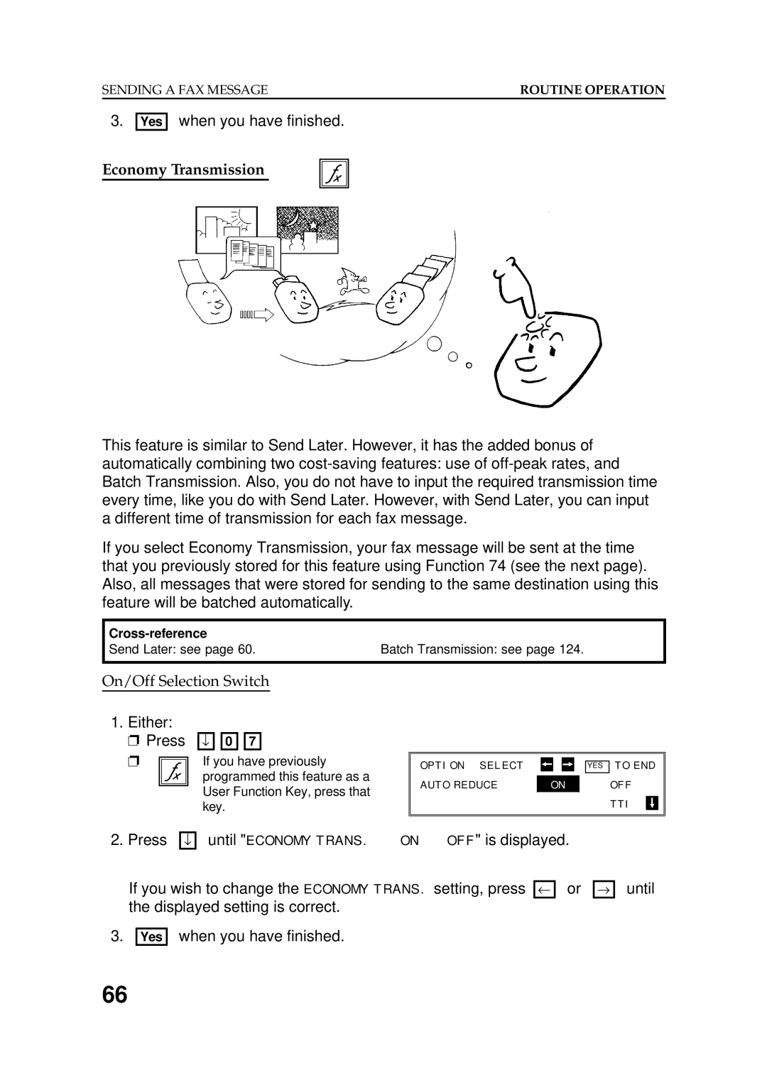 Ricoh FAX5600L manual Economy Transmission, Either Press ↓ 0 