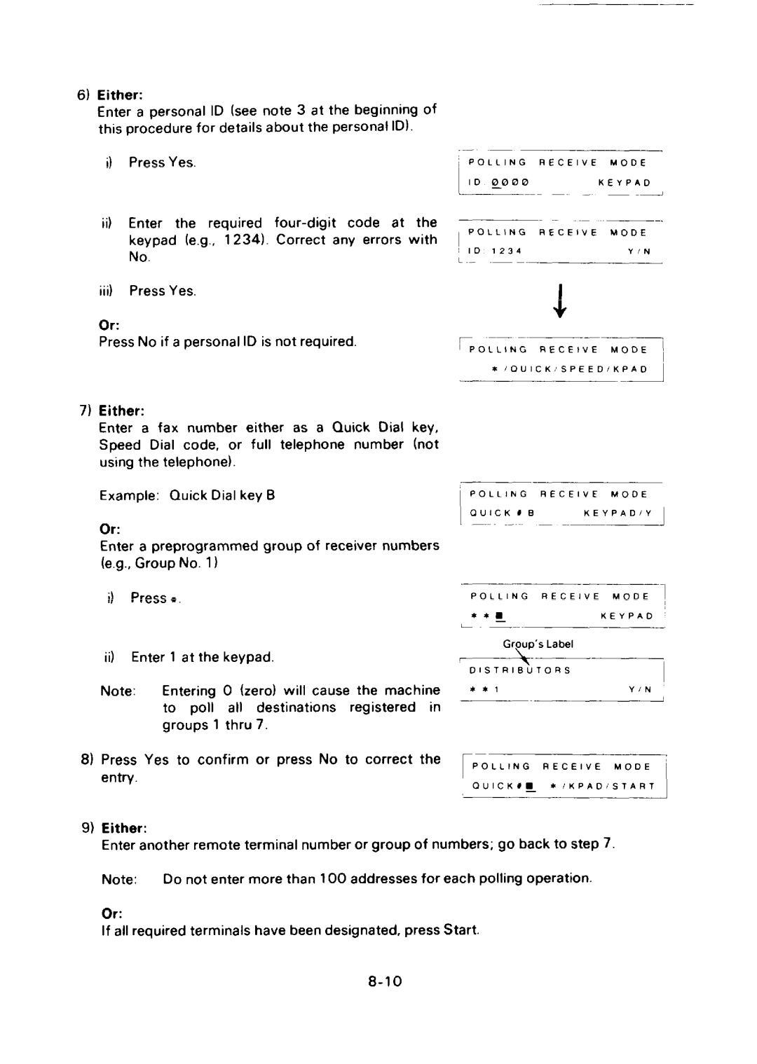 Ricoh FAX75 manual Ouick/Speed/Kp Ad 