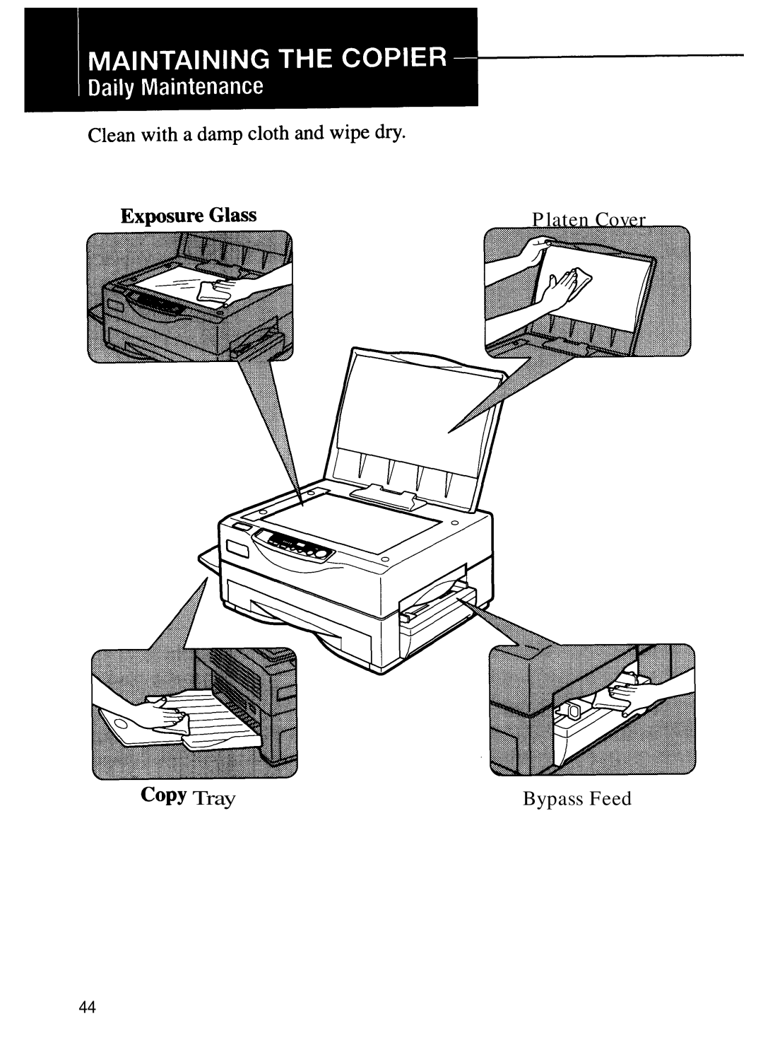 Ricoh 1008, FT1208 manual Platen Cover P y Tray Bypass Feed 