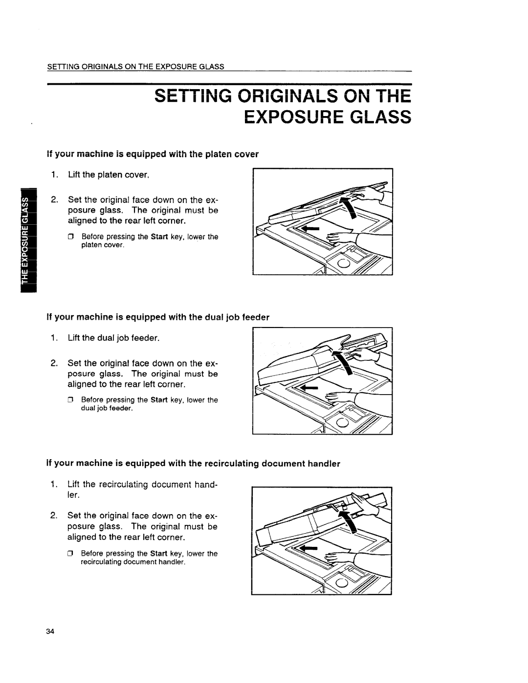 Ricoh FT6645, FT6655 manual Setting Originals on Exposure Glass 