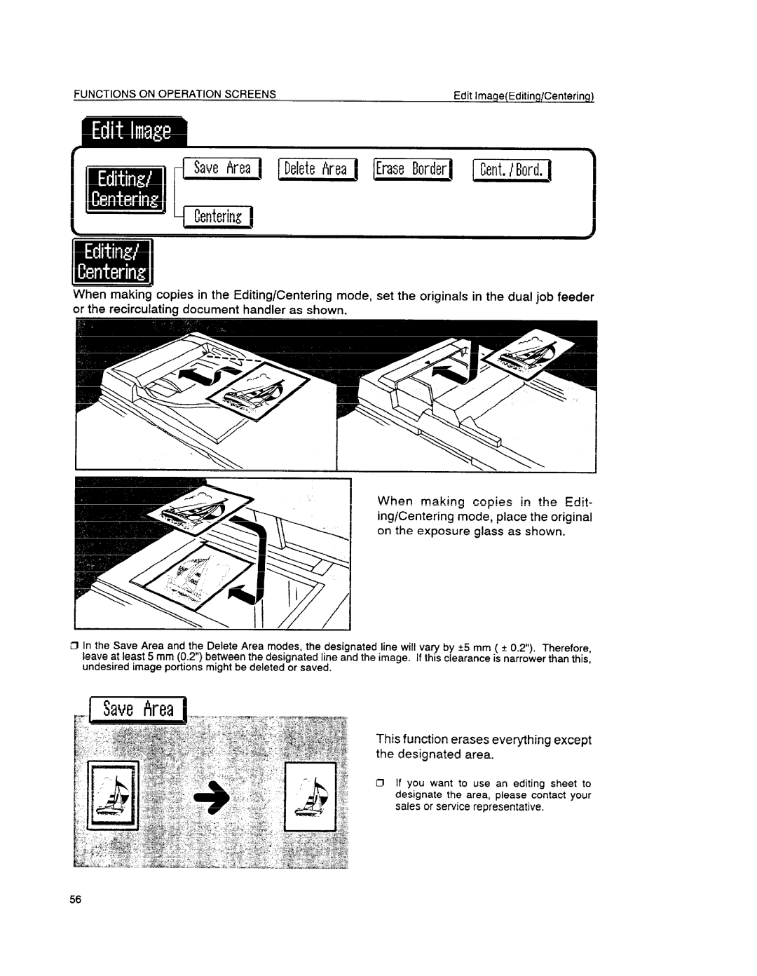 Ricoh FT6645, FT6655 manual This function erases everything except the designated area 