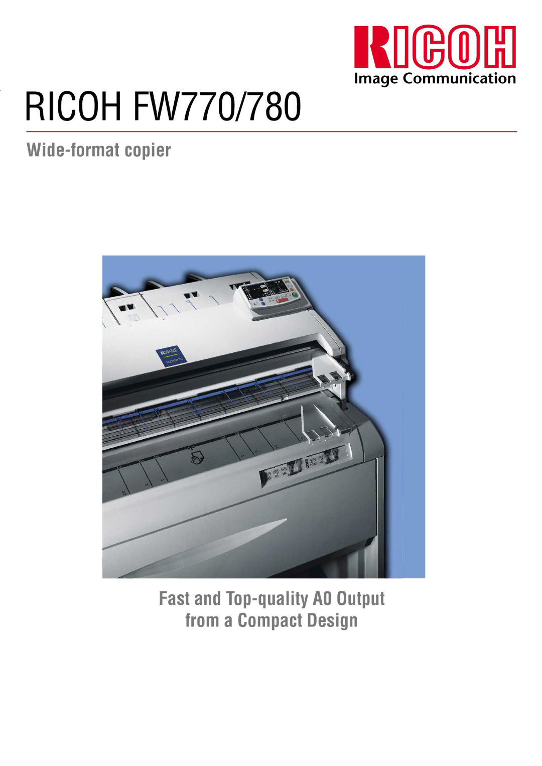 Ricoh FW770 manual 