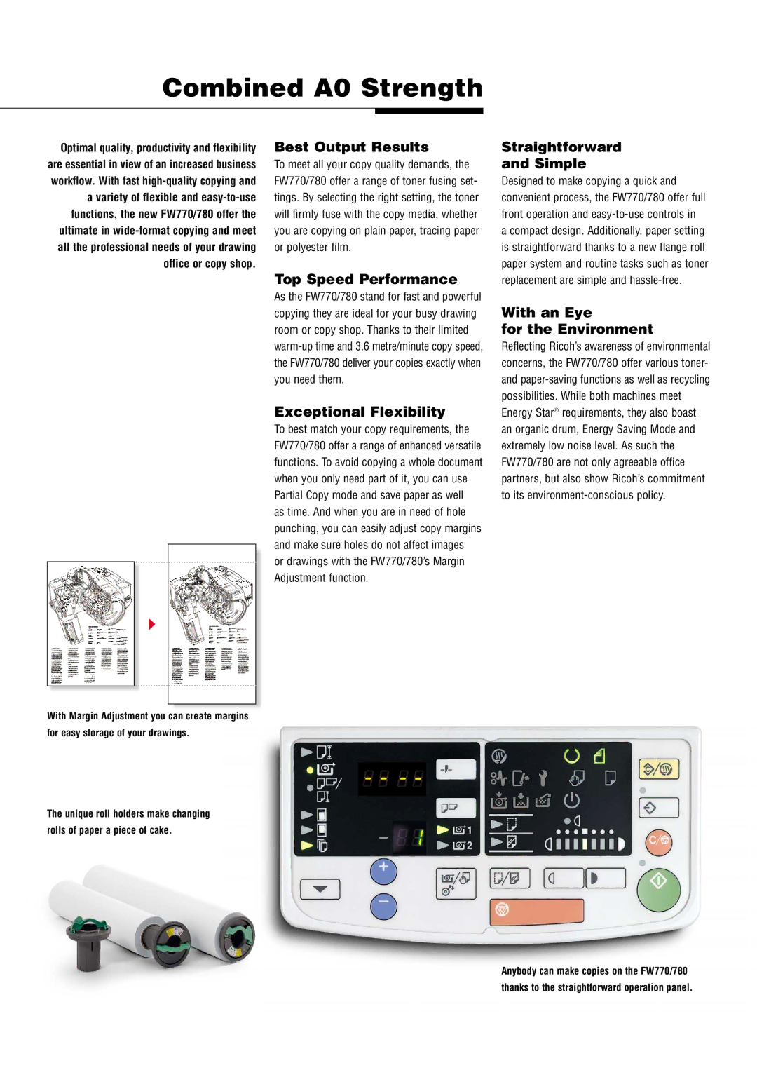 Ricoh FW780, FW770 manual Combined A0 Strength 