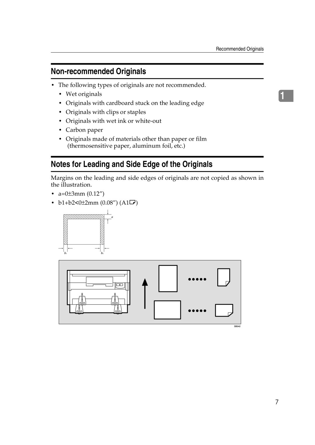 Ricoh FW770 manual Non-recommended Originals 