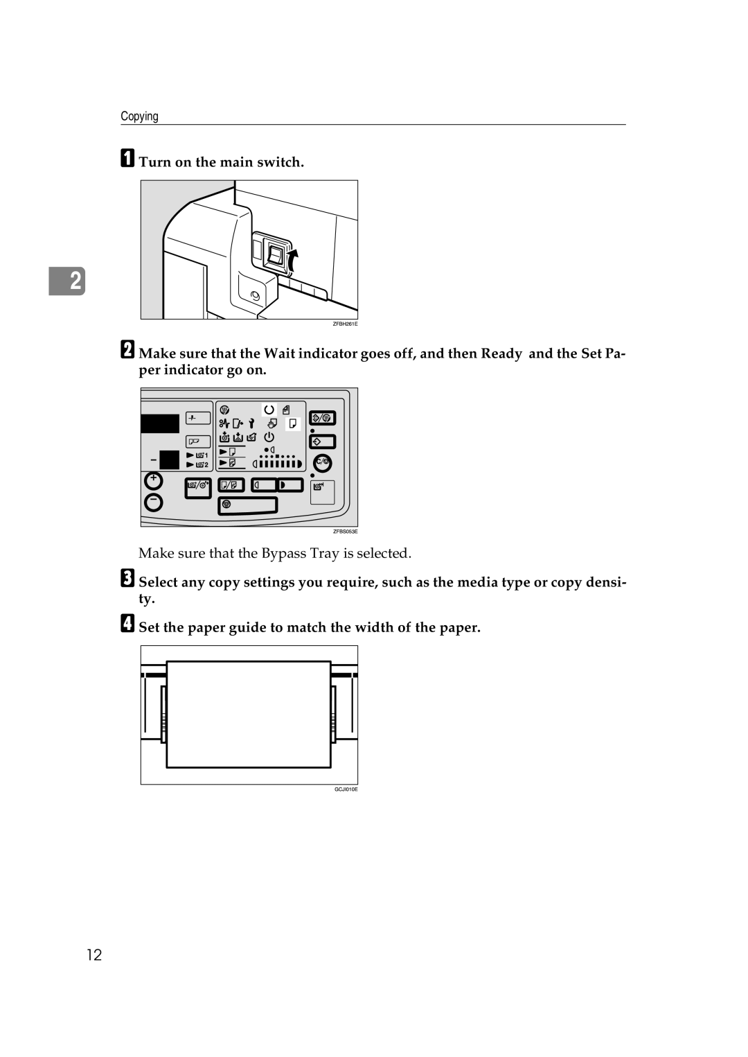 Ricoh FW770 manual Make sure that the Bypass Tray is selected 