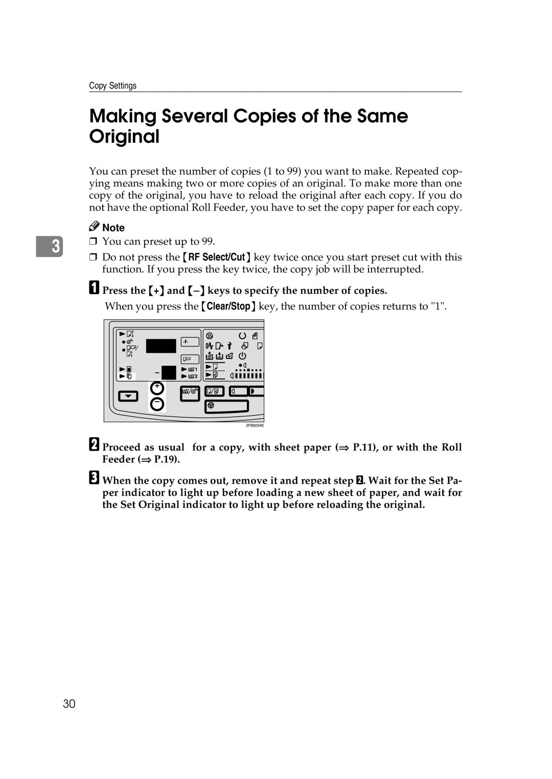 Ricoh FW770 manual Making Several Copies of the Same Original 