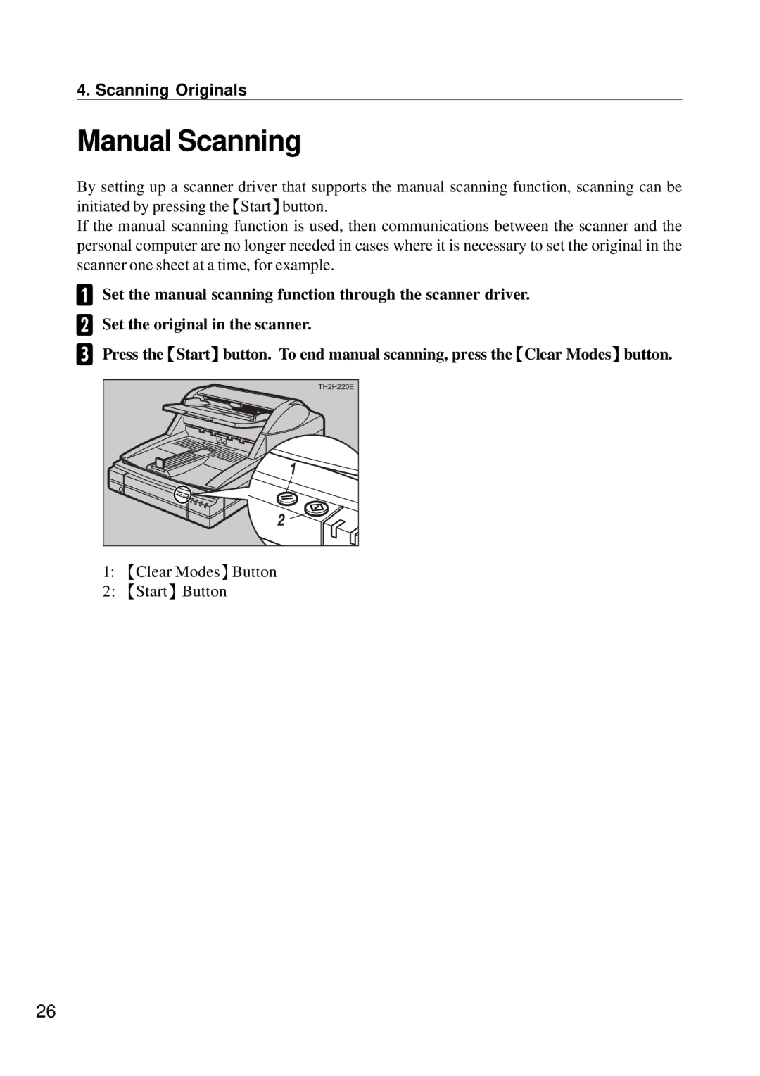 Ricoh G410, G411 manual Manual Scanning, Scanning Originals 