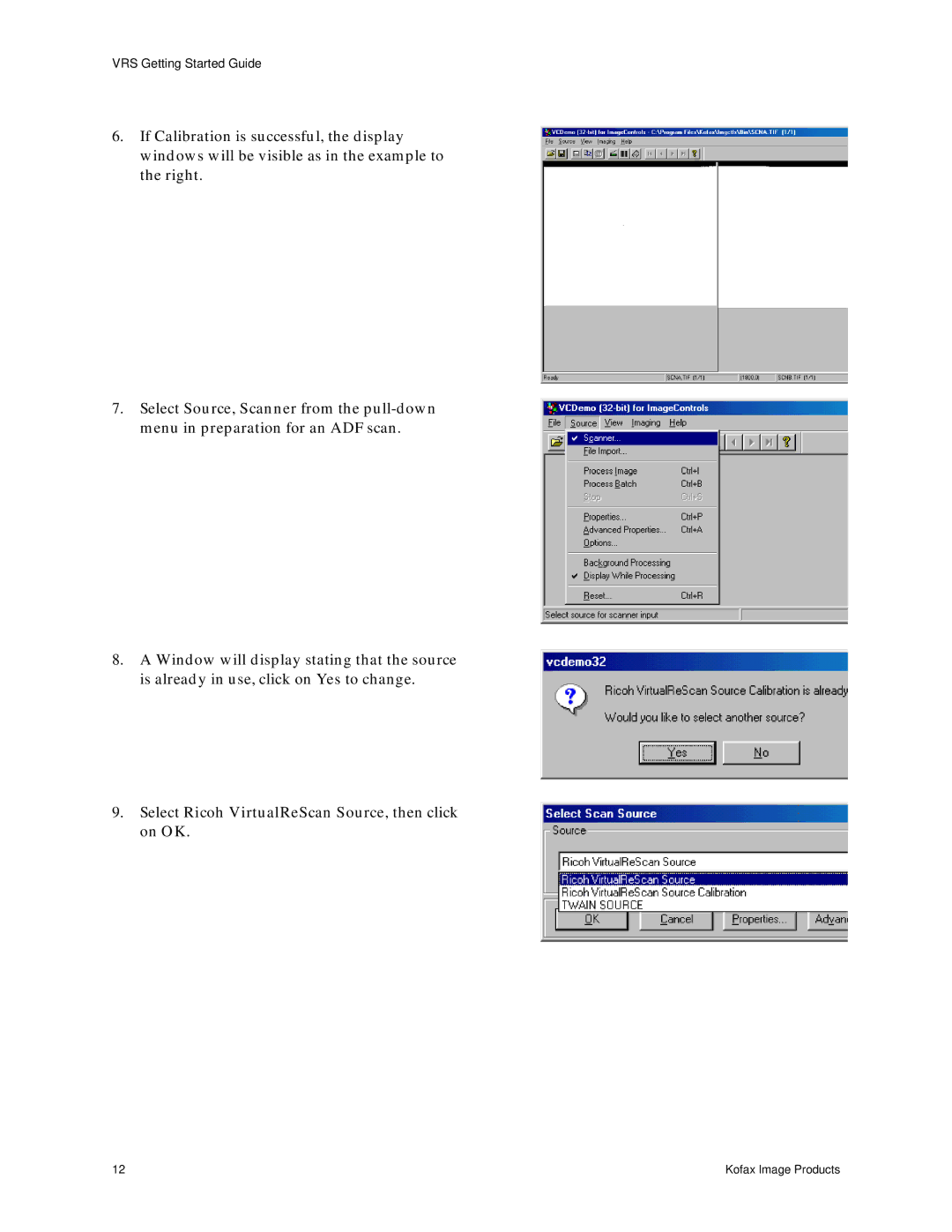 Ricoh G413 operating instructions VRS Getting Started Guide 