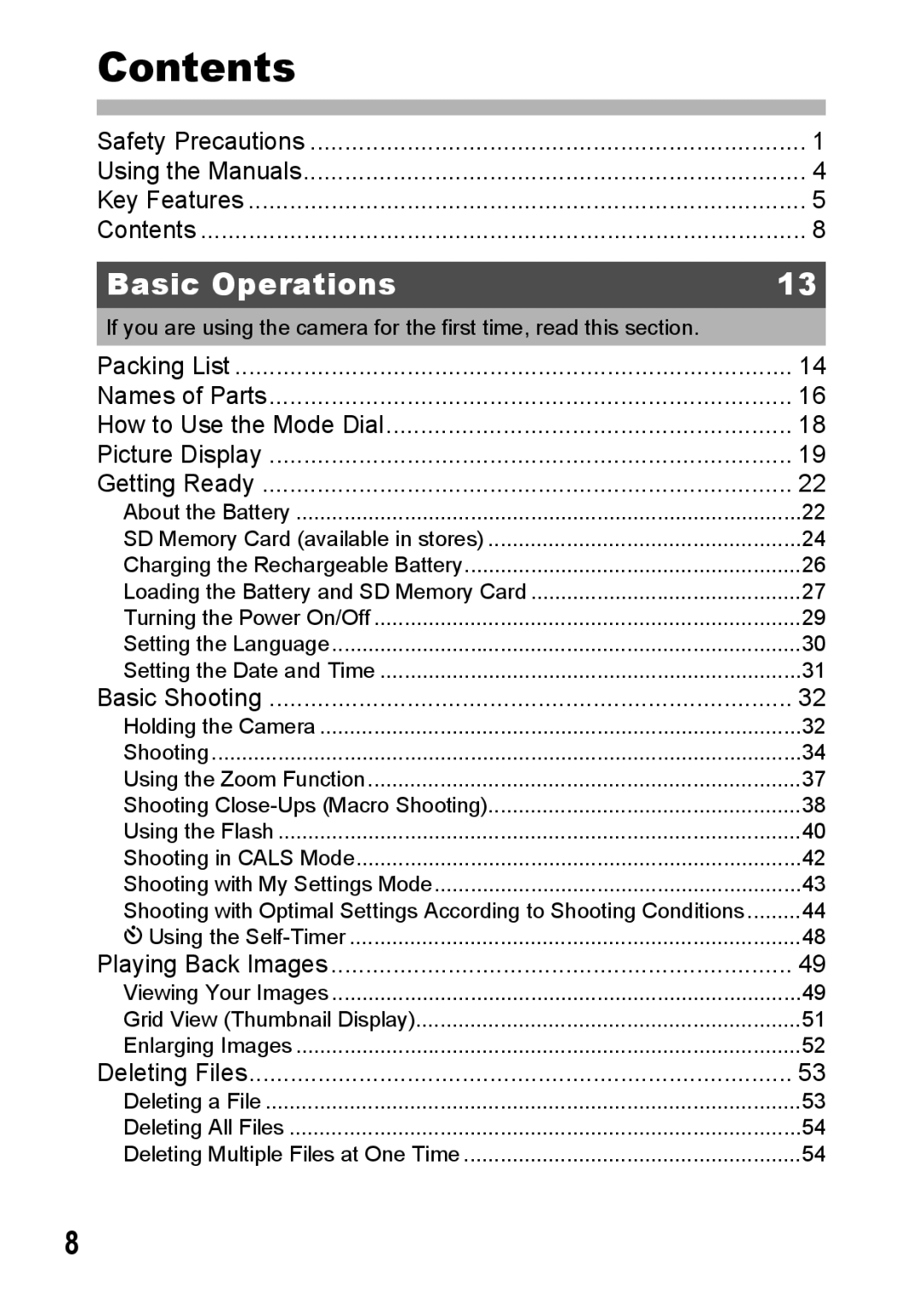 Ricoh G600 manual Contents 