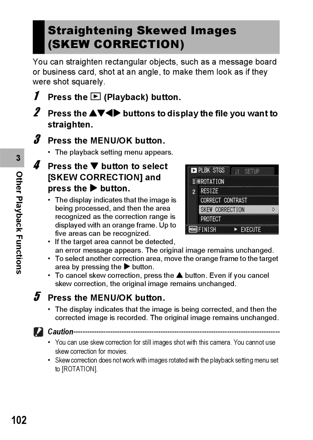 Ricoh G600 manual Straightening Skewed Images, Skew Correction, 102 