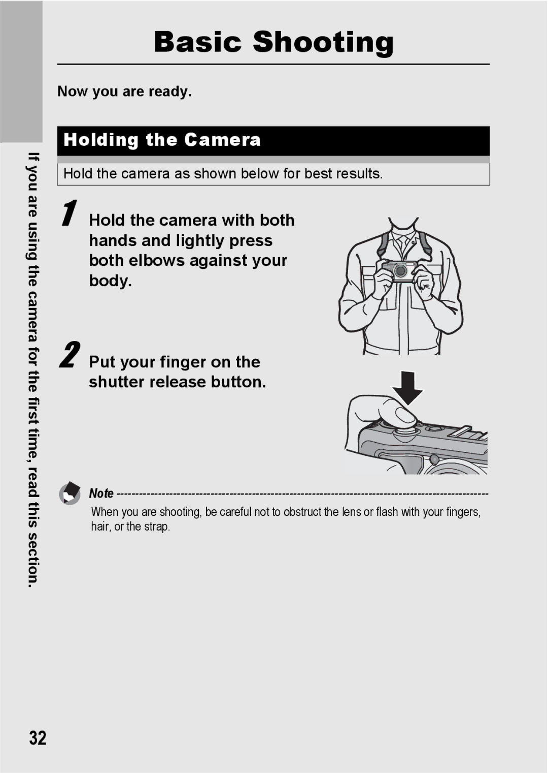 Ricoh G600 manual Holding the Camera, Now you are ready 