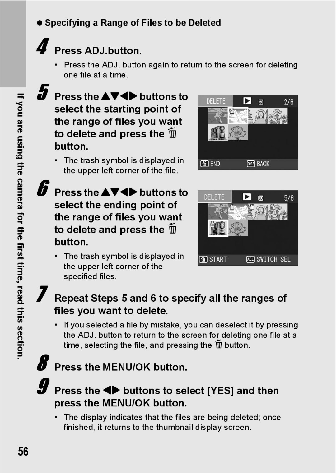 Ricoh G600 manual Press ADJ.button 