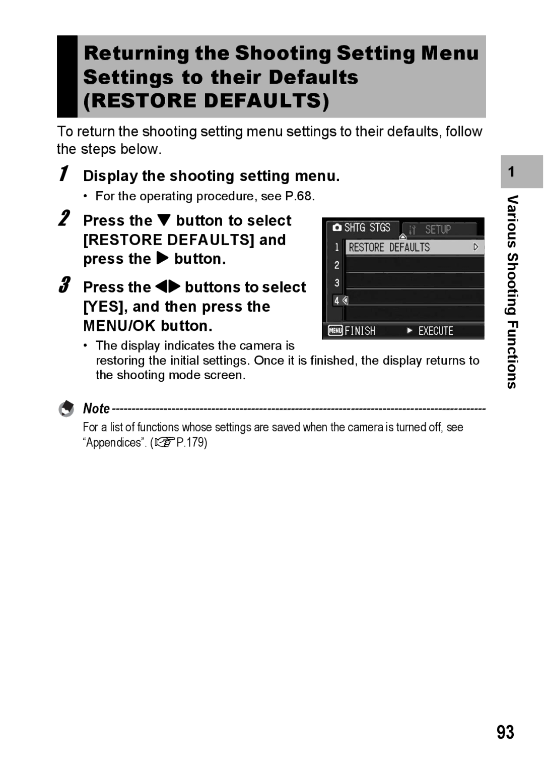 Ricoh G600 manual Restore Defaults 