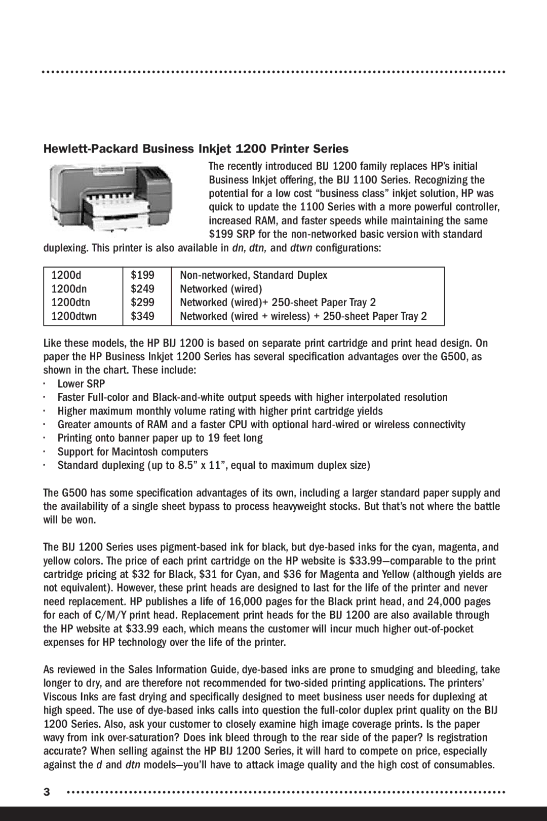 Ricoh G500, G700 manual Hewlett-Packard Business Inkjet 1200 Printer Series 