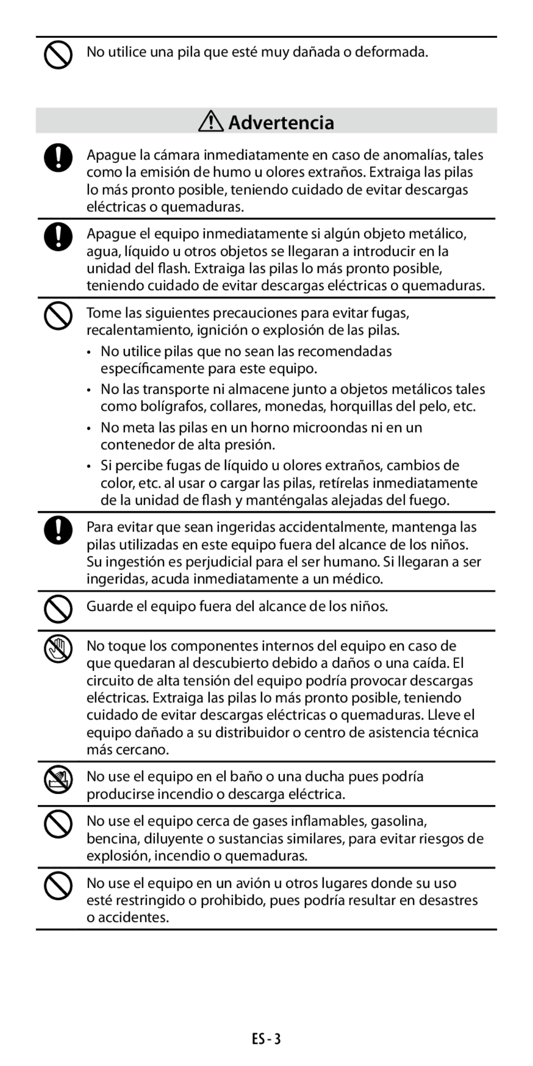 Ricoh GF-1 instruction manual Advertencia 