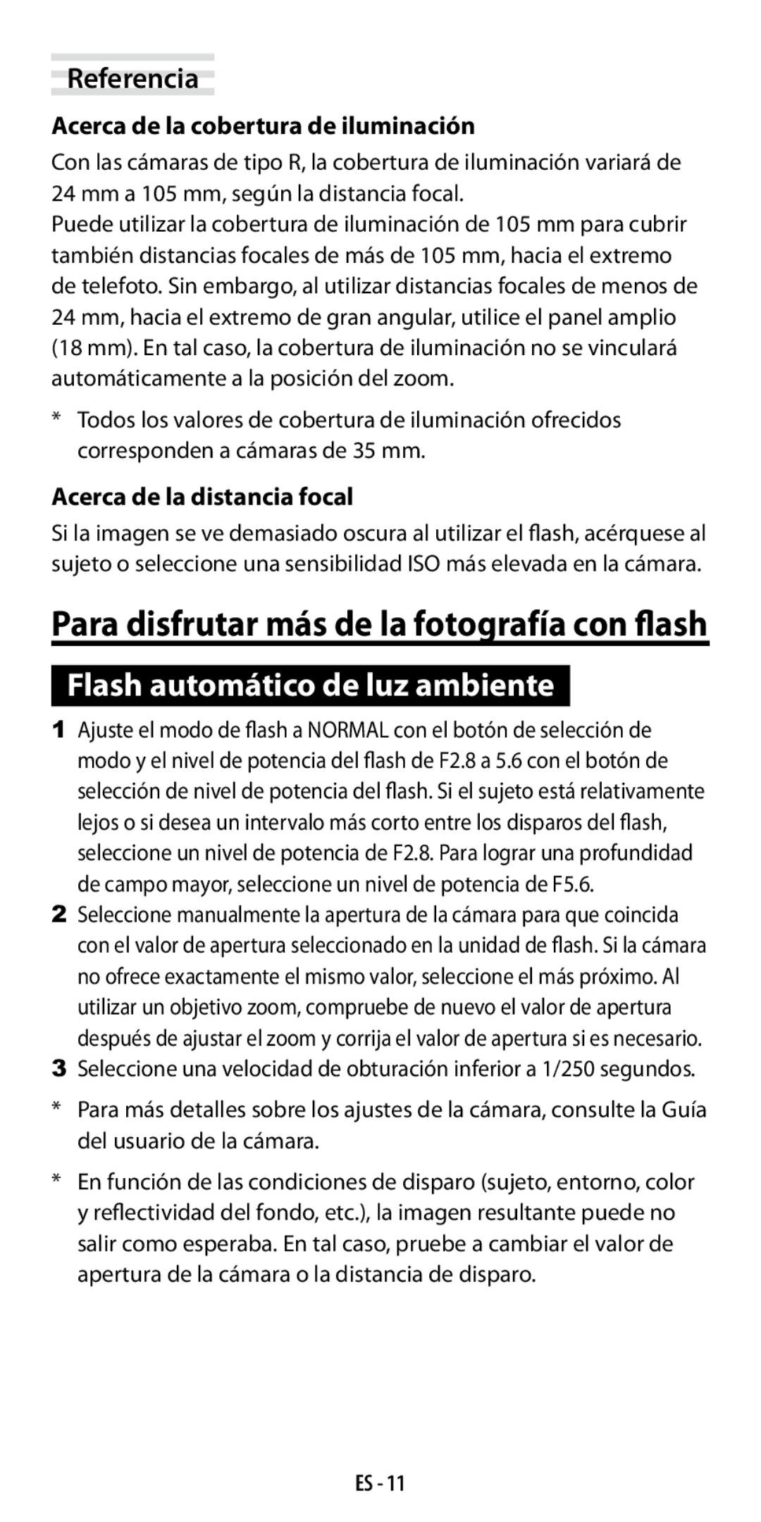 Ricoh GF-1 instruction manual Para disfrutar más de la fotografía con flash, Flash automático de luz ambiente, Referencia 