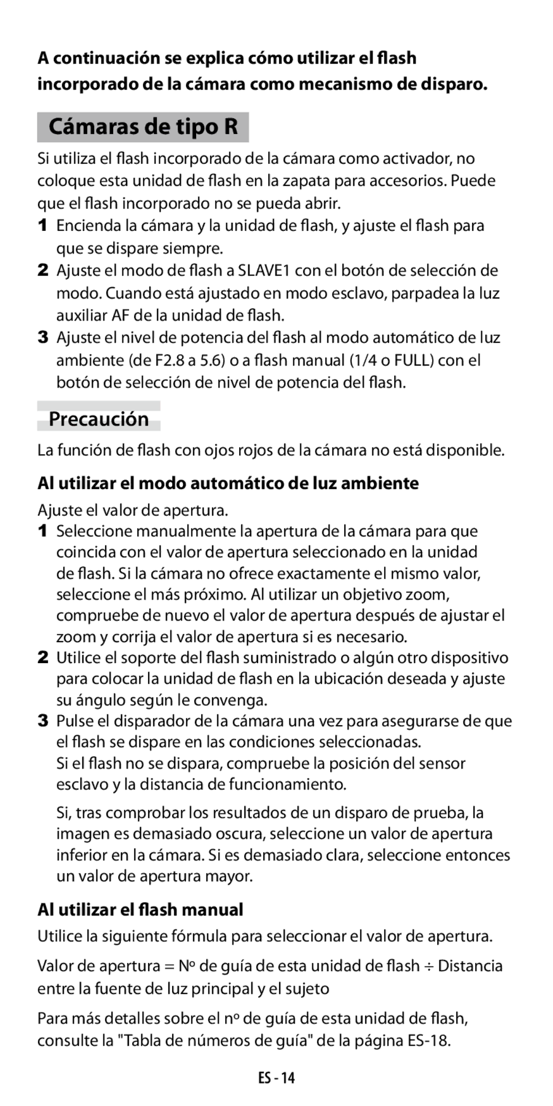 Ricoh GF-1 Al utilizar el modo automático de luz ambiente, Ajuste el valor de apertura, Al utilizar el flash manual 