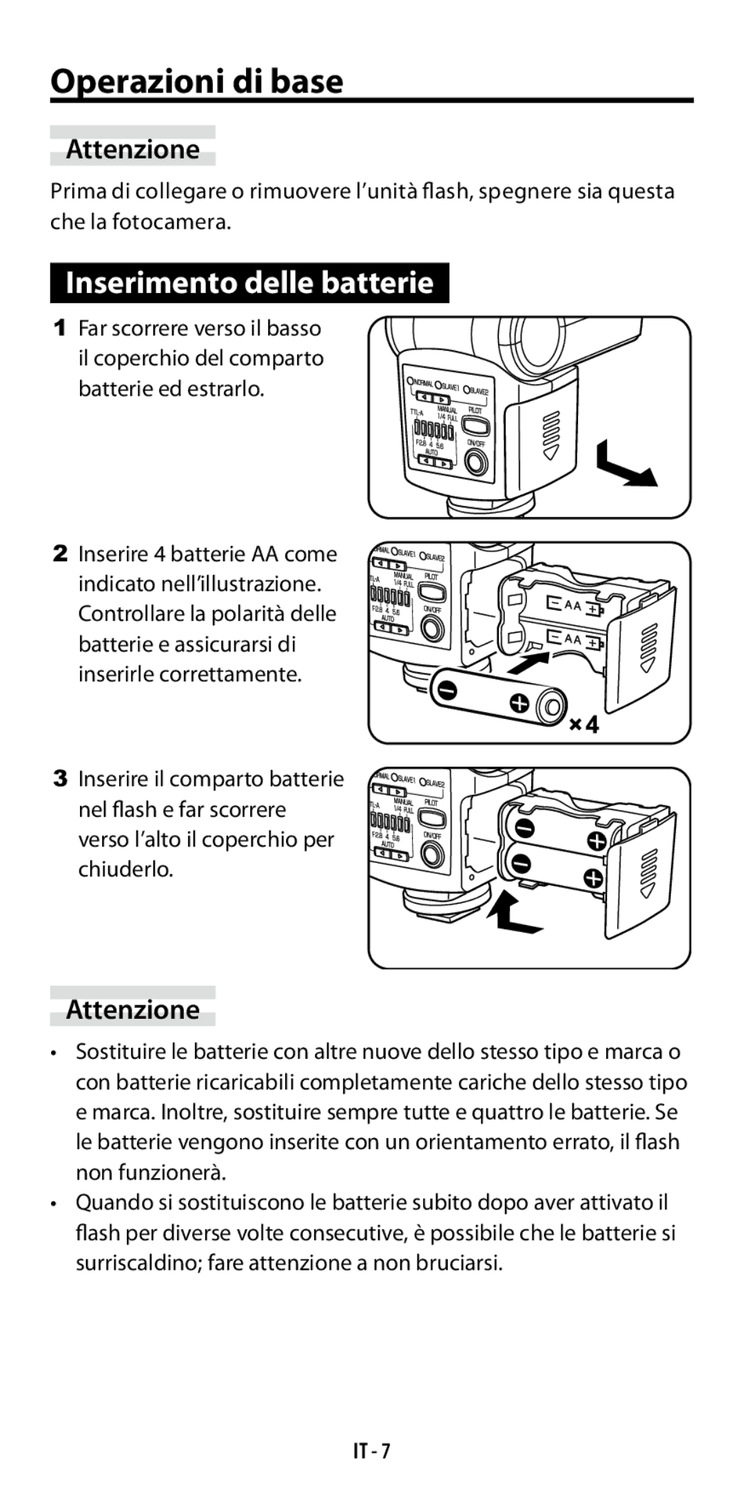 Ricoh GF-1 instruction manual Operazioni di base, Inserimento delle batterie 