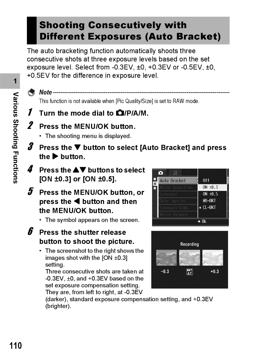 Ricoh GR Digital II manual 110, Press the shutter release 