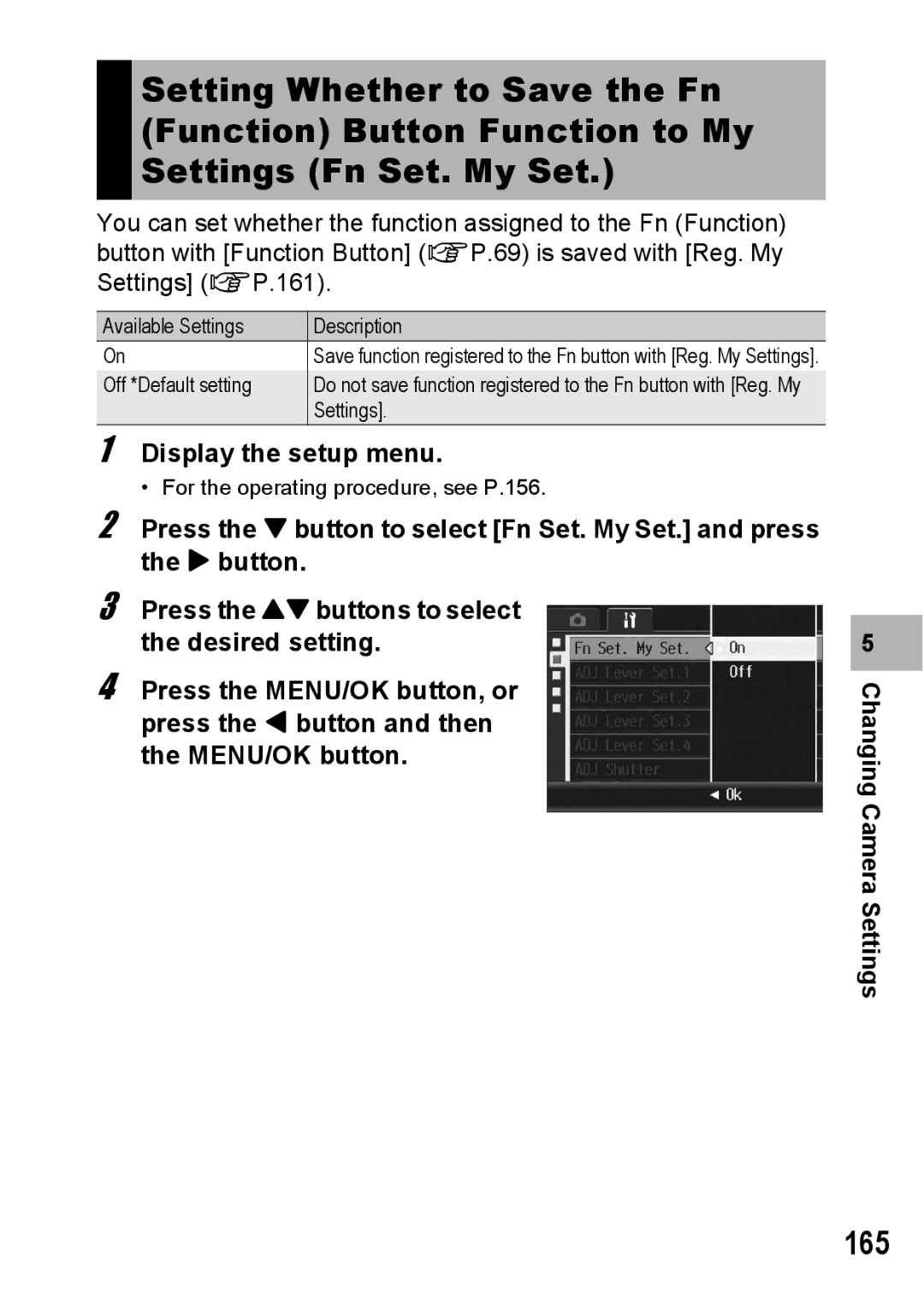 Ricoh GR Digital II manual 165 