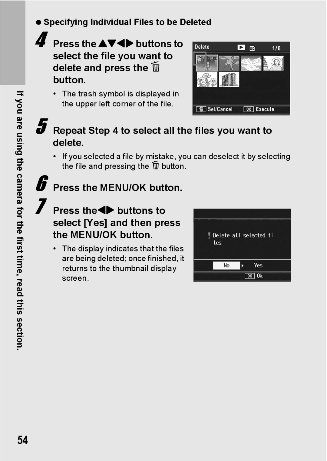 Ricoh GR Digital II manual Repeat to select all the files you want to delete 