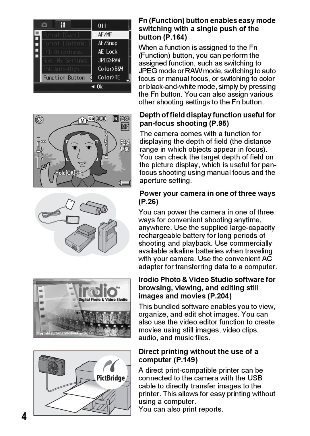 Ricoh GR Digital II manual Power your camera in one of three ways P.26 