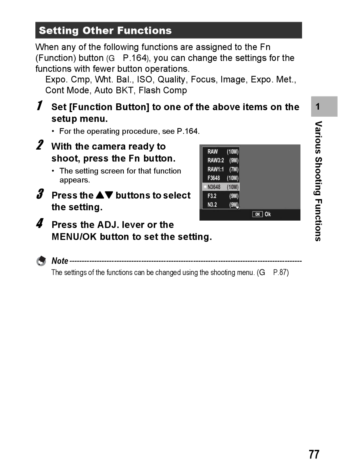 Ricoh GR Digital II manual Functions 