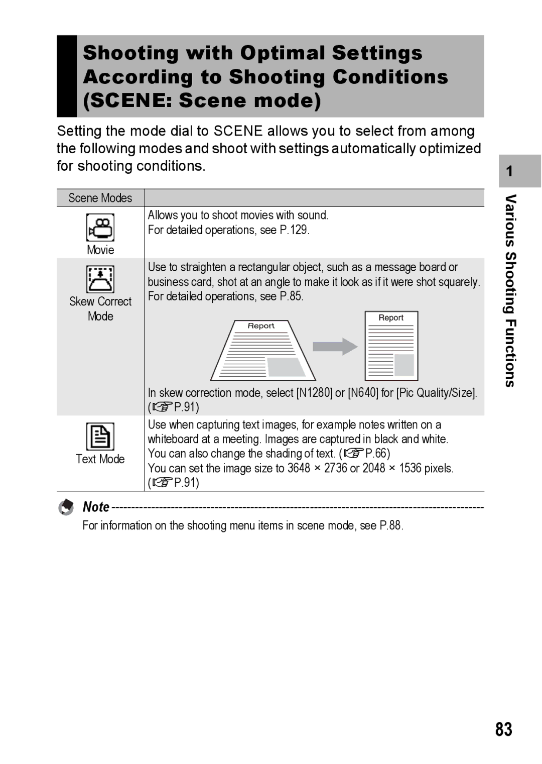 Ricoh GR Digital II manual Various Shooting Functions 