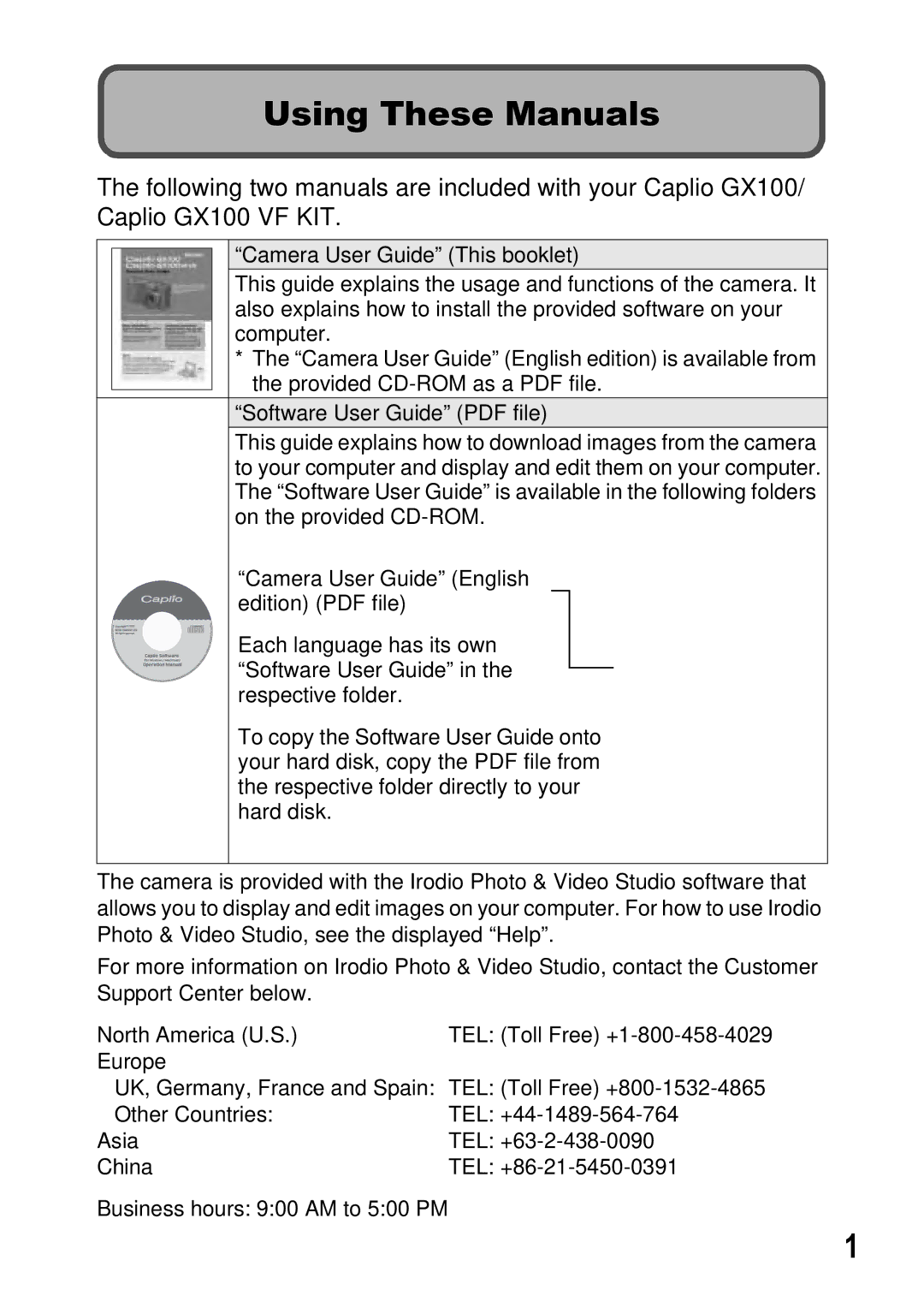 Ricoh GX100 VF manual Using These Manuals 