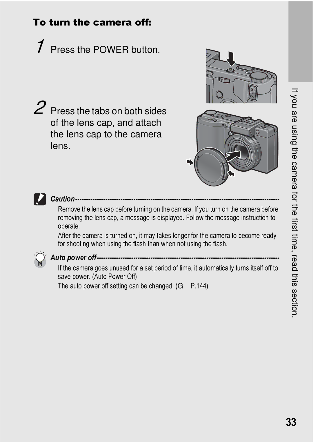 Ricoh GX100VF manual Auto power off 