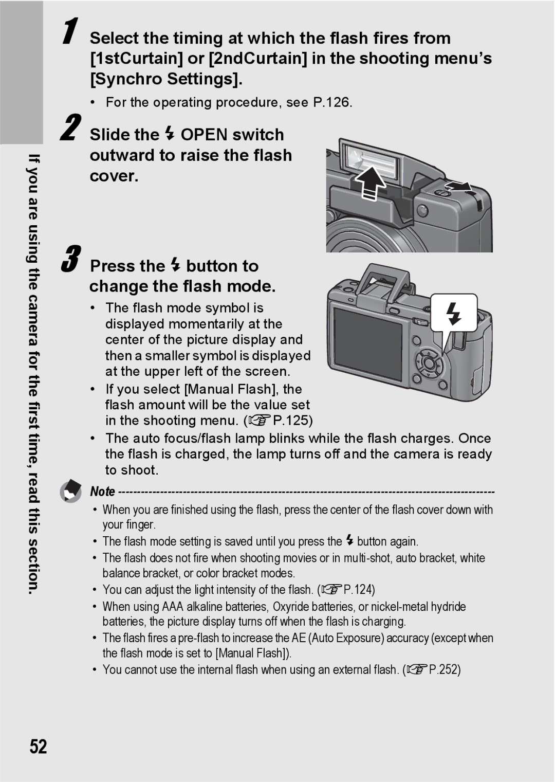 Ricoh GX200 VF KIT manual For the operating procedure, see P.126 