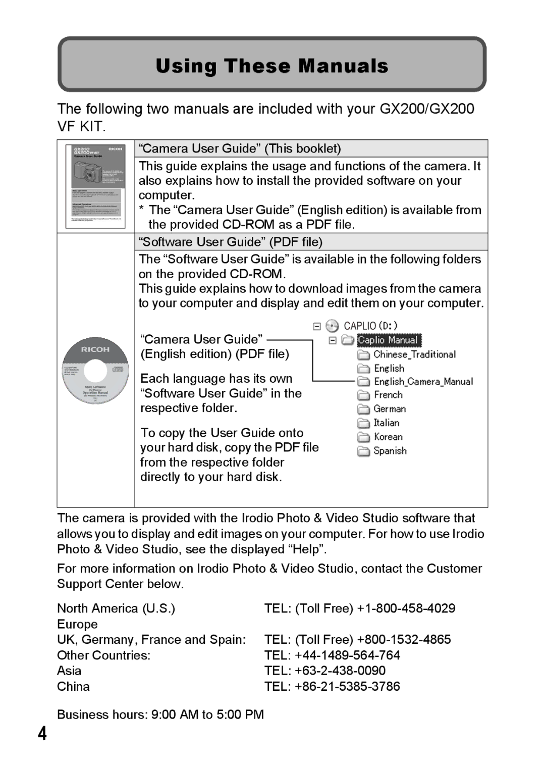 Ricoh GX200 VF KIT manual Using These Manuals, Vf Kit 