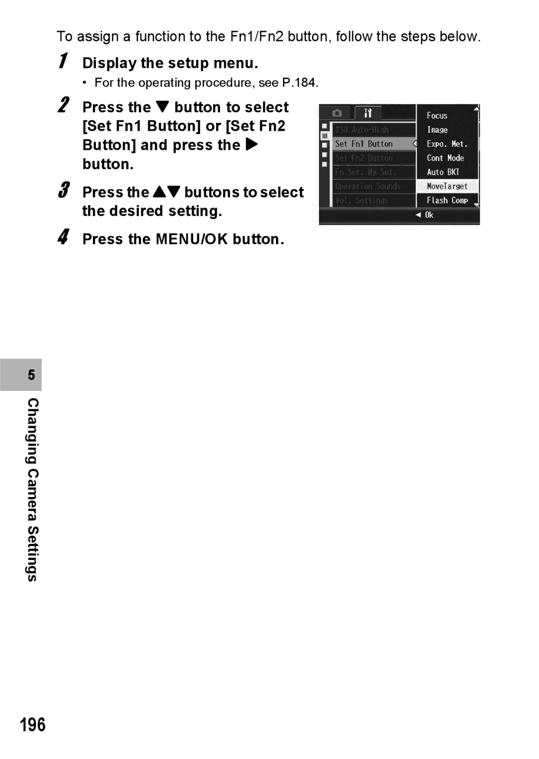 Ricoh GX200 manual 196, Settings 