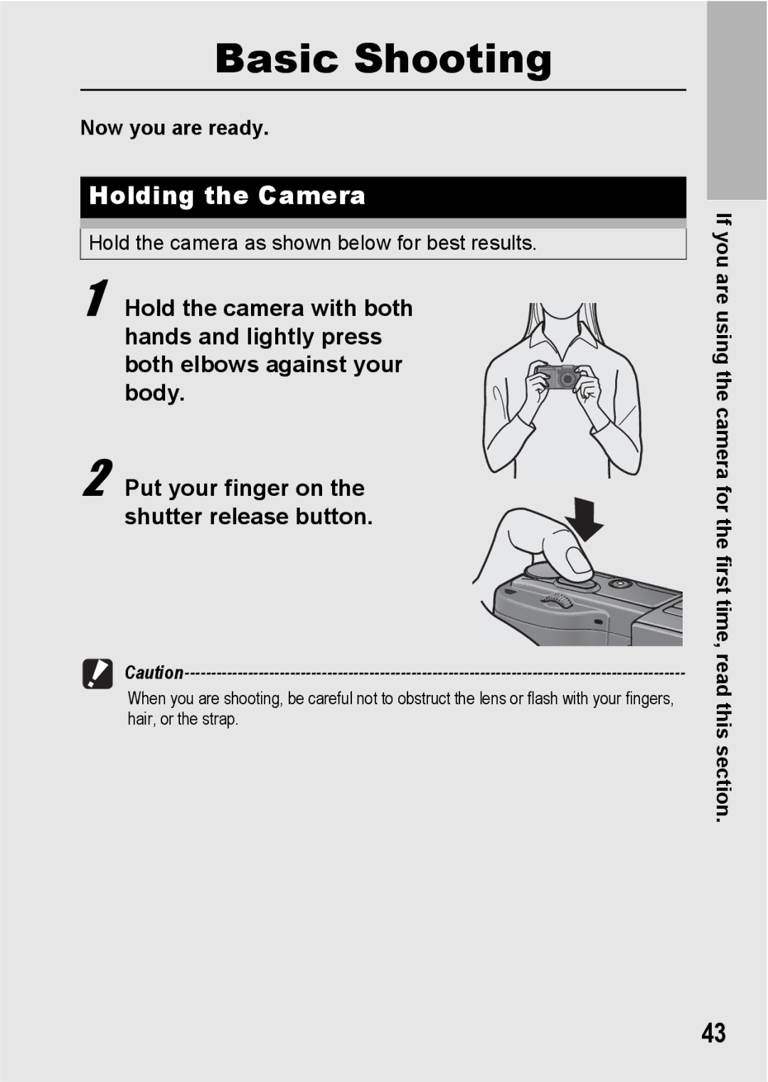 Ricoh GX200 manual Holding the Camera, Now you are ready 