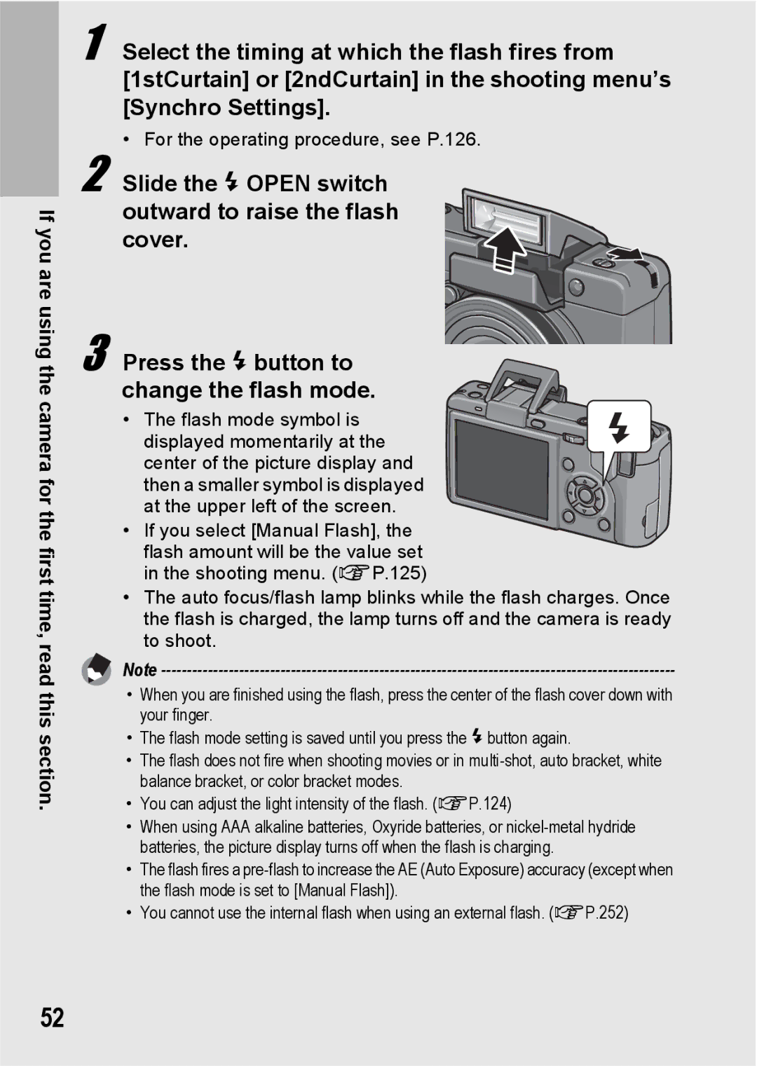 Ricoh GX200 manual For the operating procedure, see P.126 