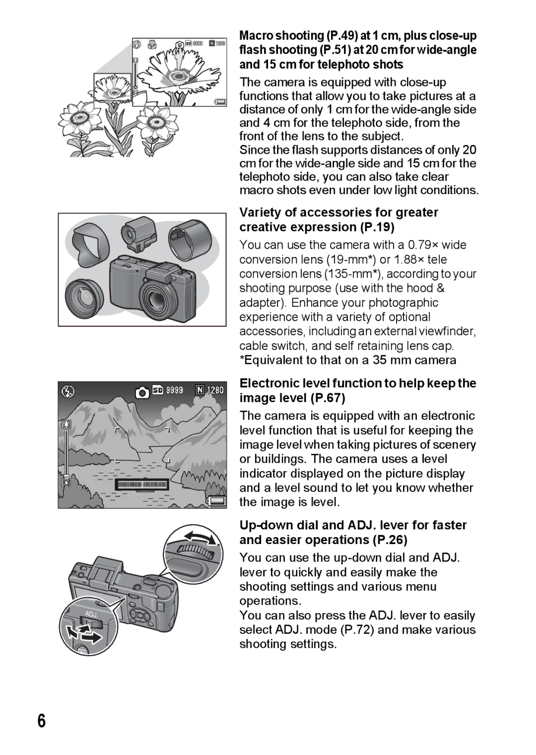 Ricoh GX200 manual Variety of accessories for greater creative expression P.19 