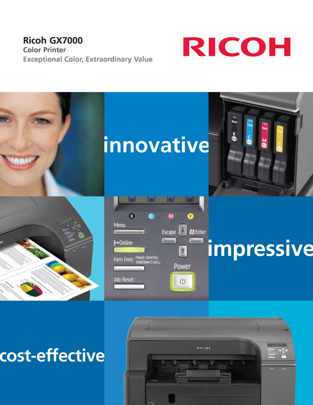 Ricoh manual impressive, innovative, cost-effective, Ricoh GX7000, Color Printer 